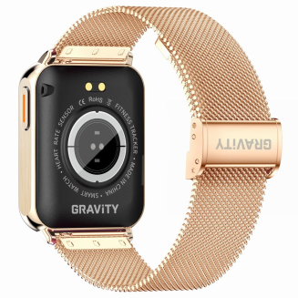 Smartwatch Gravity Różowe Złoto Różowy 2 Paski GT17-1 - 10