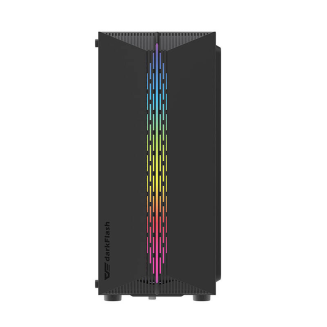  DARKFLASH DK151 computer case + 3 RGB fans (black) - 6