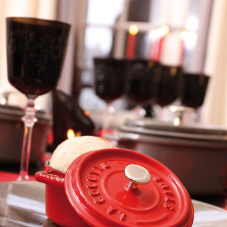 Mini garnek żeliwny okrągły Staub - 250 ml, Czerwony - 2