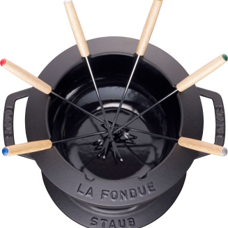 Zestaw do fondue Staub - 20 cm, Czarny - 2