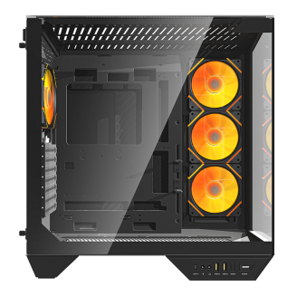 Obudowa komputerowa DARKFLASH DY470 + 4 wentylatory (czarna) - 2