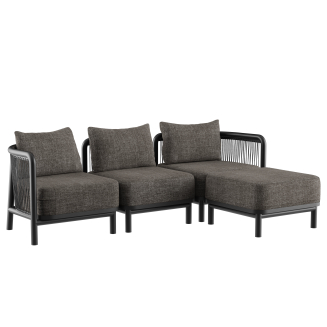 Sofa ogrodowa SACKit Kirra Lounge Sofa 3 Seater Noir - 4