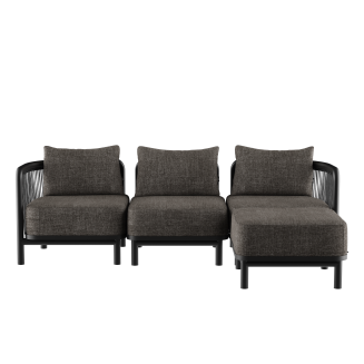 Sofa ogrodowa SACKit Kirra Lounge Sofa 3 Seater Noir - 5