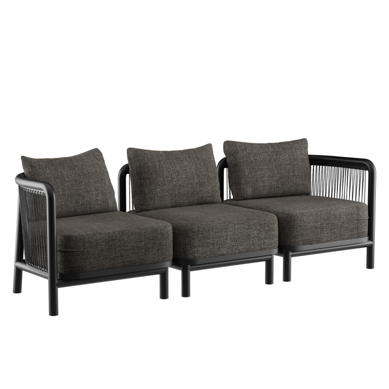 Sofa ogrodowa SACKit Kirra Lounge Sofa 3 Seater Noir