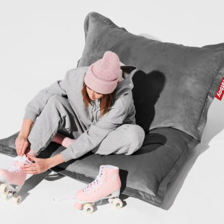 Pufa Fatboy Original Slim Velvet Taupe 155x120 cm - 2