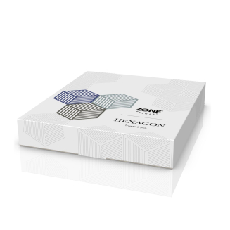 Zestaw 3 podkładek pod naczynia Zone Denmark Hexagon Indigo&Fog&Olive - 3