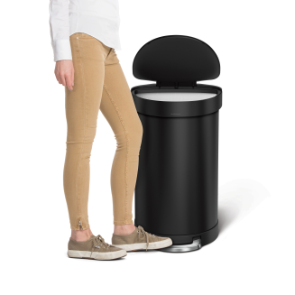 Kosz pedałowy Simplehuman stal 45l czarny - 2
