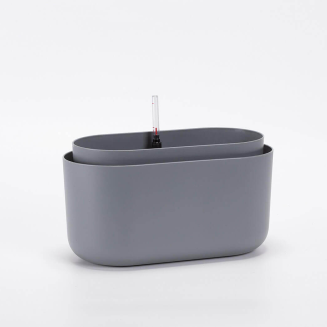 PLASTIA TOLITA Donica samonawadniająca prostokątna 31x16 cm szary - 2