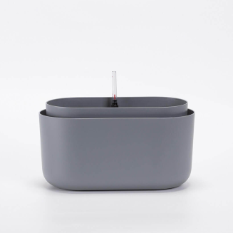 PLASTIA TOLITA Donica samonawadniająca prostokątna 31x16 cm szary - 3