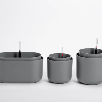 PLASTIA TOLITA Donica samonawadniająca prostokątna 31x16 cm szary - 5