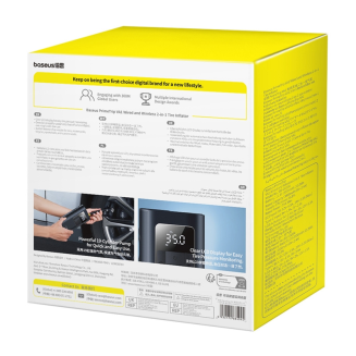 Kompresor samochodowy BASEUS PrimeTrip VA1 2w1 (czarny) - 9