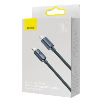 Kabel BASEUS Crystal Shine USB-C-Lightning 2m (czarny) - 4