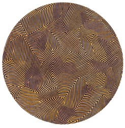Okrągły dywan Louis de Poortere Meditation Coral Black Gold
