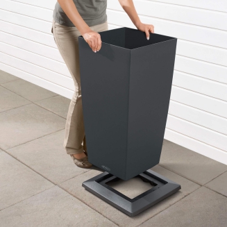  Lechuza Cubico 30 white planter base - 3