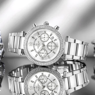 Zegarek Damski Giewont Sapphire Srebrny GW3380-B1 - 7