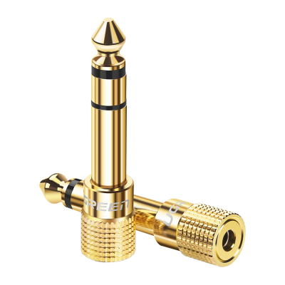 Adapter audio UGREEN 6,35mm jack-3,5mm jack (złoty)