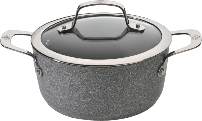  Induction pot with 2 handles and lid Ballarini Salina Granitium - 4.7 ltr
