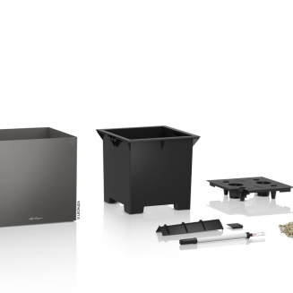 Donica Lechuza Canto Premium 40 kostka antracyt metallic - 2