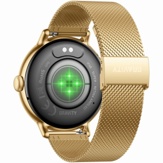 Smartwatch Gravity Złoty Pasek + Bransoleta GT33-1 - 12