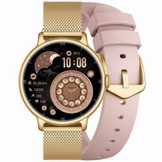 Smartwatch Gravity Złoty Pasek + Bransoleta GT33-1 - 14