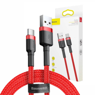 Kabel USB do USB-C Baseus Cafule 2A 2m (czerwony) - 7