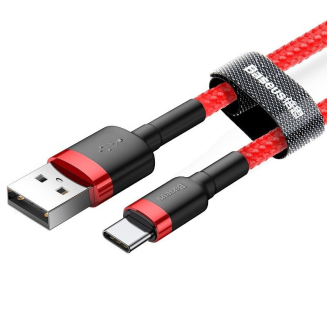 Kabel USB do USB-C Baseus Cafule 2A 2m (czerwony) - 2