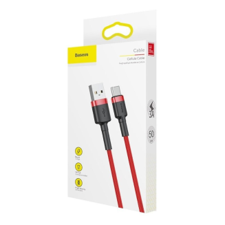 Kabel USB do USB-C Baseus Cafule 2A 2m (czerwony) - 6