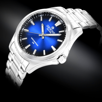 Zegarek Męski Giewont Elegance Sapphire Srebrno Niebieski GW5160-B3 - 2