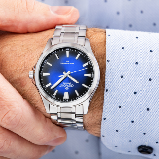 Zegarek Męski Giewont Elegance Sapphire Srebrno Niebieski GW5160-B3 - 4