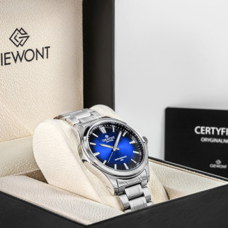 Zegarek Męski Giewont Elegance Sapphire Srebrno Niebieski GW5160-B3 - 7
