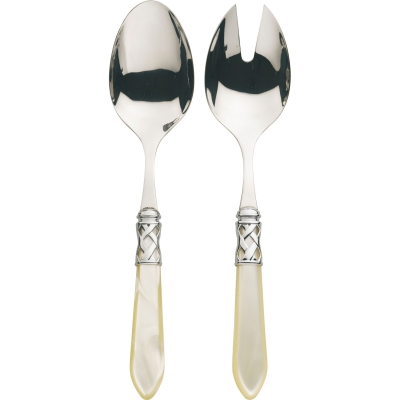 Komplet do serwowania sałaty Casa Bugatti Aladdin Ivory/Steel