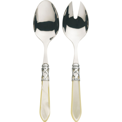 Komplet do serwowania sałaty Casa Bugatti Aladdin Ivory/Steel