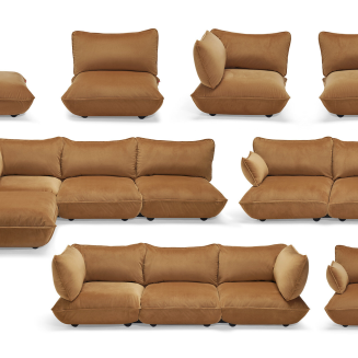 Sofa Fatboy Sumo Loveseat Velvet Almond - 4