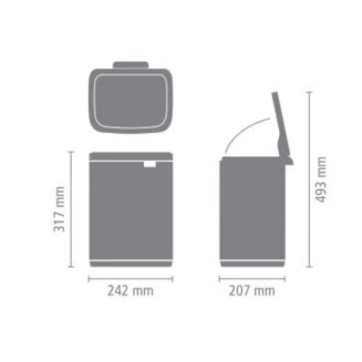 Kosz Brabantia Bo 7l White - 18