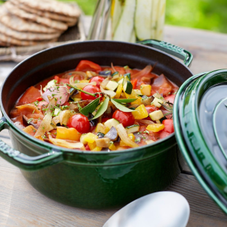 Garnek żeliwny okrągły Staub - 3.8 ltr, Zielony - 3