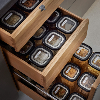 Zestaw 4 szklanych pojemników kuchennych Gefu Pantry - 5