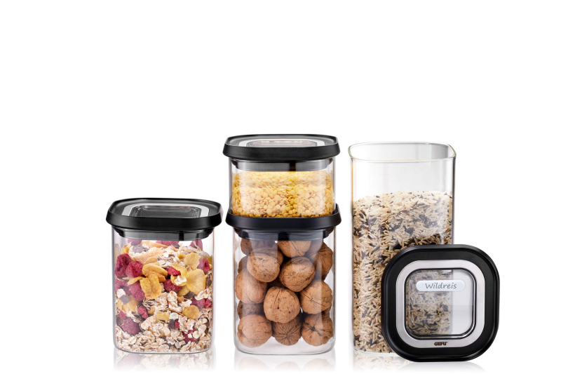  Set of 4 Gefu Pantry glass kitchen containers
