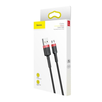 Kabel USB do Micro USB Baseus Cafule 2.4A 1m (czerwono-czarny) - 6