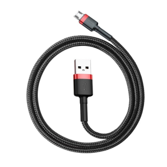 Kabel USB do Micro USB Baseus Cafule 2.4A 1m (czerwono-czarny) - 3