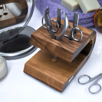 Stojak do przechowywania przyborów do manicure Artelegno Beauty drewno orzechowe - 2