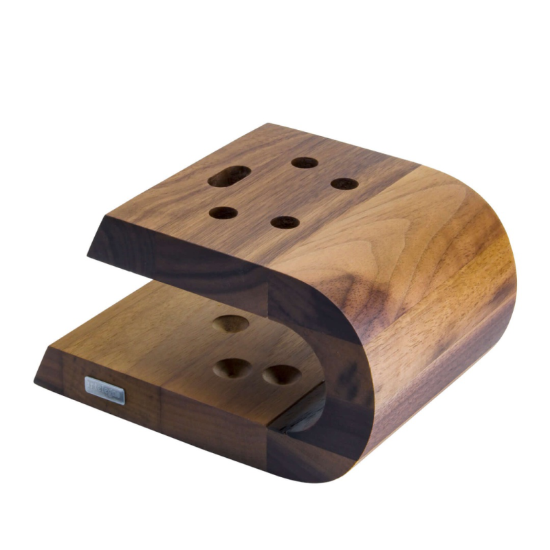 Stojak do przechowywania przyborów do manicure Artelegno Beauty drewno orzechowe