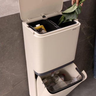 Kosz Brabantia SortUp Recycle Bin Hi 10+10+25l Soft Beige - 15