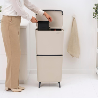 Kosz Brabantia SortUp Recycle Bin Hi 10+10+25l Soft Beige - 9