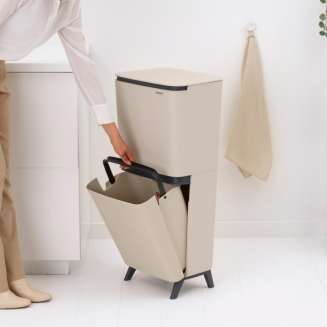 Kosz Brabantia SortUp Recycle Bin Hi 10+10+25l Soft Beige - 13