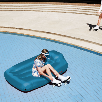 Materac nadmuchiwany Fatboy Lamzac L 3.0 Chess Azur - 6