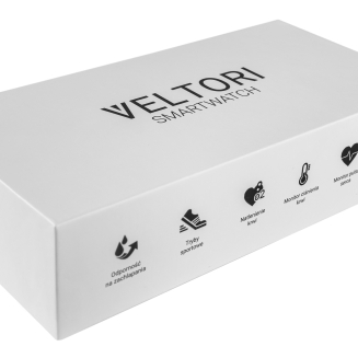 Smartwatch VELTORI VT150-1 Czarny Pasek Silikonowy + Czarna Bransoleta - 23