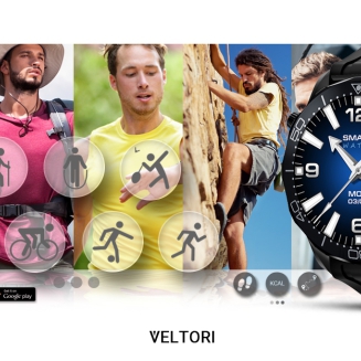 Smartwatch VELTORI VT150-1 Czarny Pasek Silikonowy + Czarna Bransoleta - 16