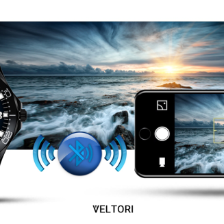 Smartwatch VELTORI VT150-1 Czarny Pasek Silikonowy + Czarna Bransoleta - 18