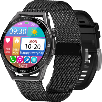 Smartwatch  Rubicon RNCE88-2 Czarny- Czarny Pasek Silikonowy + Czarna Bransoleta - 2