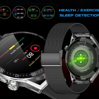 Smartwatch  Rubicon RNCE88-2 Czarny- Czarny Pasek Silikonowy + Czarna Bransoleta - 12